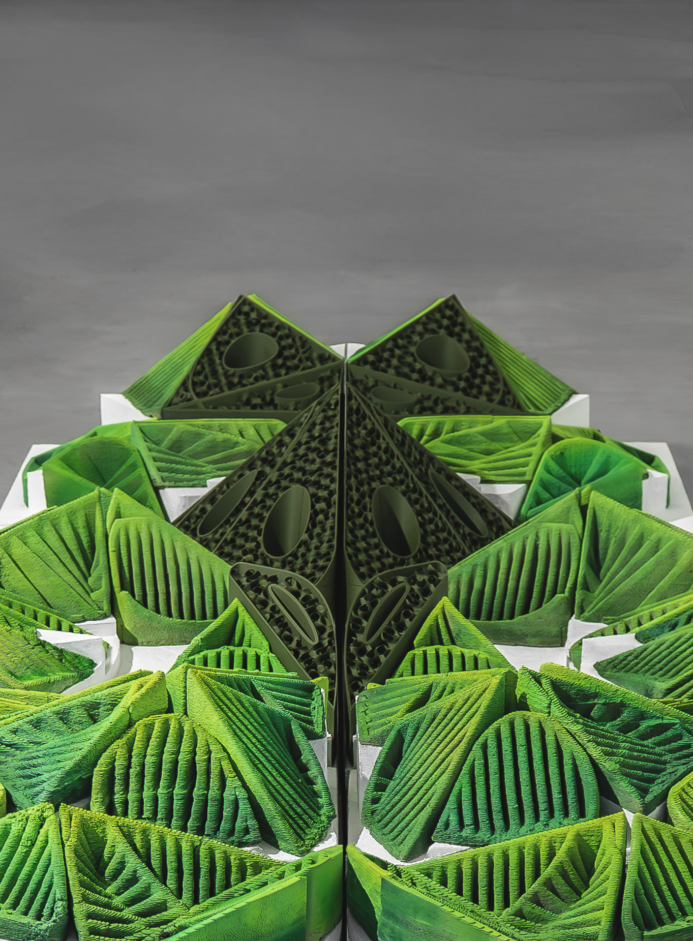 Landscape Regeneration Tapestry tiles woven with living plants